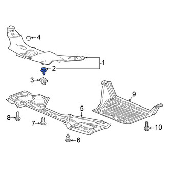 Honda OE - Radiator Support Access Cover Clip