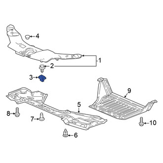 Honda OE - Radiator Support Access Cover Clip