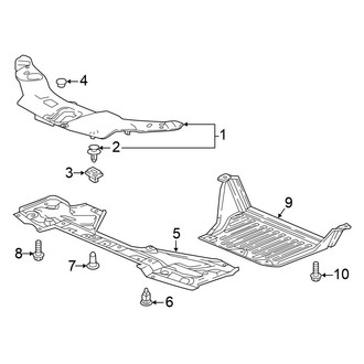 Honda OE - Radiator Support - Splash Shields