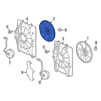 Honda OE - Left Engine Cooling Fan Blade