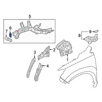 Honda OE - Front Right Frame Rail End