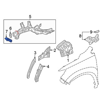 Honda OE - Front Left Frame Side Member Bracket