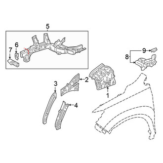 Honda OE - Fender - Structural Components & Rails