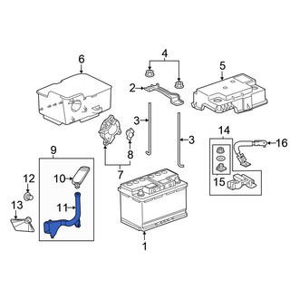 Honda OE - Lower Battery Vent Tube