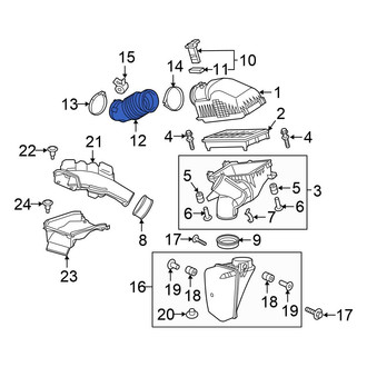 Honda OE - Rear Engine Air Intake Hose