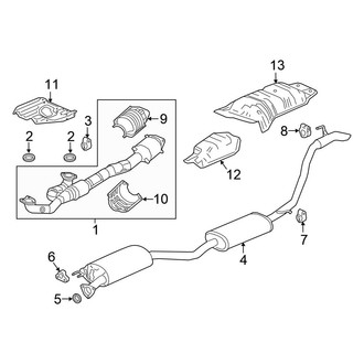 Honda OE - Exhaust System - Exhaust Components (Rear)