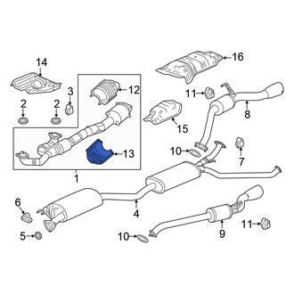 Honda OE - Rear Floor Pan Heat Shield