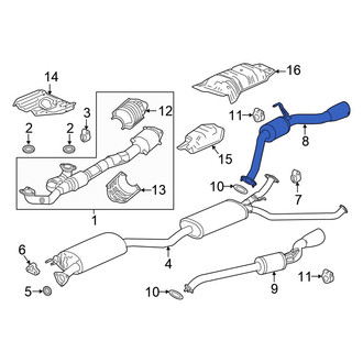 Honda OE - Right Exhaust Tail Pipe
