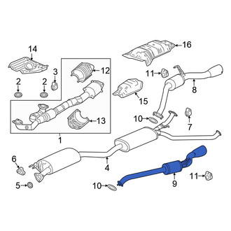 Honda OE - Left Exhaust Tail Pipe