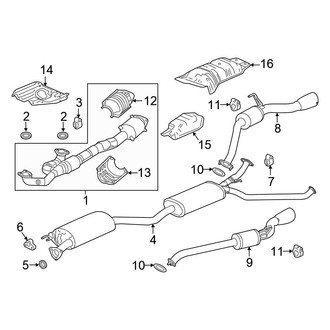 Honda OE - Exhaust System - Exhaust Components (Rear)