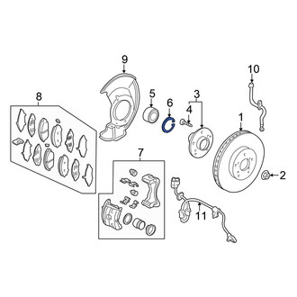 Honda OE - Front Wheel Bearing Snap Ring