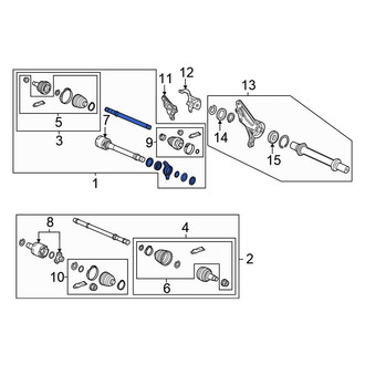 Honda OE - Front Right CV Axle Assembly
