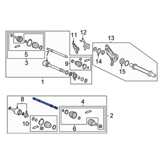 Honda OE - Front Left CV Axle Assembly