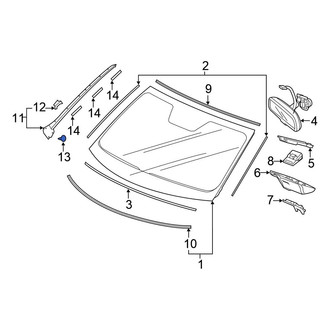 Honda OE - Windshield Molding Clip