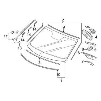 Honda OE - Windshield - Glass (RT / RTS / Sport)
