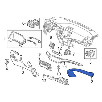 Honda OE - Left Lower Instrument Panel Molding