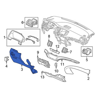 Honda OE - Left Instrument Panel Trim Panel