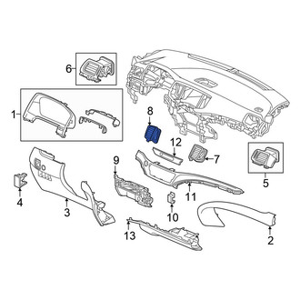 Honda OE - Left Inner Dashboard Air Vent