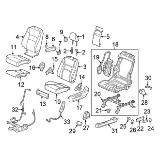 Honda OE - Seats & Tracks - Driver Seat Components (With Power), (RTL-E)