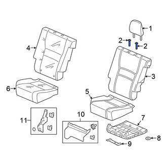 Honda OE - Rear Right Headrest Guide