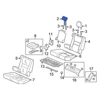 Honda OE - Rear Left Outer Headrest