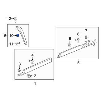 Honda OE - Body C-Pillar Molding Clip