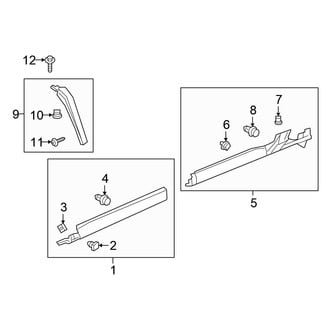 Honda OE - Pillars, Rocker & Floor - Exterior Trim