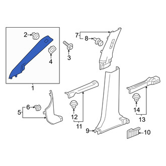 Honda OE - Right Body A-Pillar Trim Panel