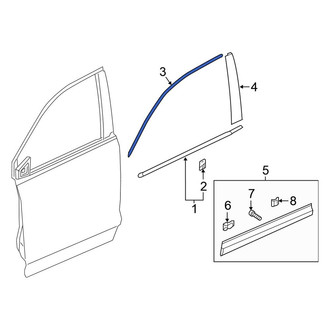 Honda OE - Front Right Door Reveal Molding