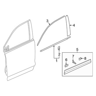 Honda OE - Front Door - Exterior Trim