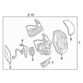 Honda OE - Front Door - Outside Mirrors (W/O Lanewatch)
