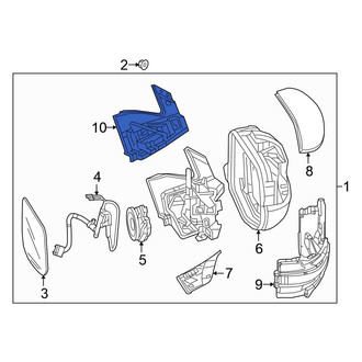 Honda OE - Front Left Door Mirror Base
