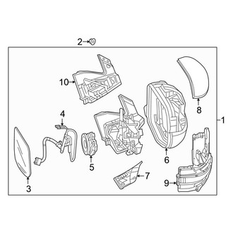 Honda OE - Front Door - Outside Mirrors