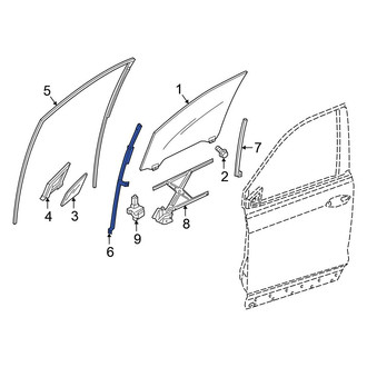Honda OE - Front Right Forward Window Regulator Guide