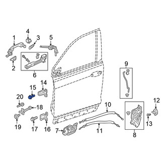 Honda OE - Front Lower Inner Door Hinge Bolt