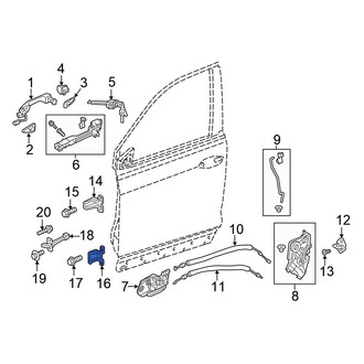 Honda OE - Front Left Lower Door Hinge