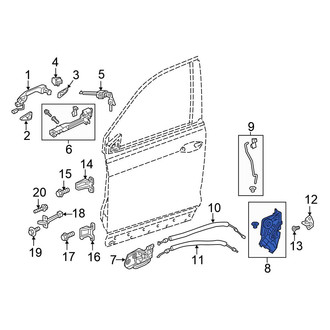 Honda OE - Front Left Door Latch Assembly