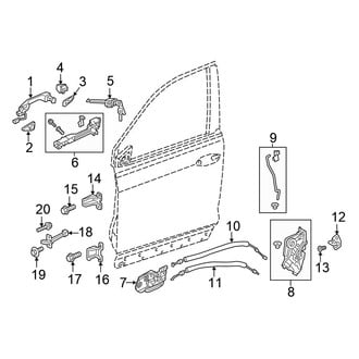 Honda OE - Front Door - Lock & Hardware