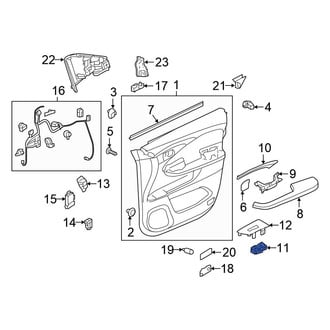 Honda OE - Front Left Door Window Lock-Out Switch