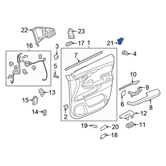 Honda OE - Front Right Door Window Molding