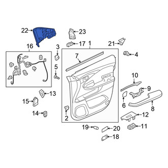 Honda OE - Front Left Door Mirror Trim Ring