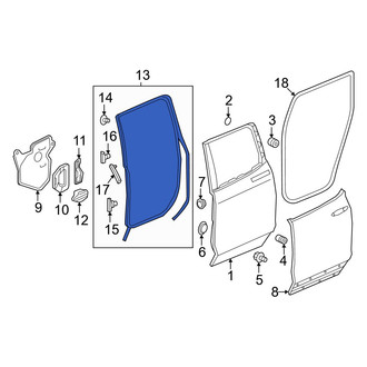 Honda OE - Rear Left Outer Door Seal
