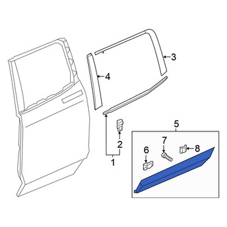 Honda OE - Rear Left Door Molding