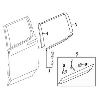 Honda OE - Rear Door - Exterior Trim