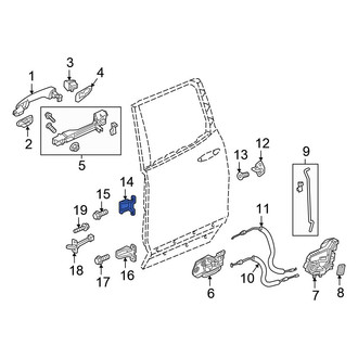 Honda OE - Rear Right Upper Door Hinge