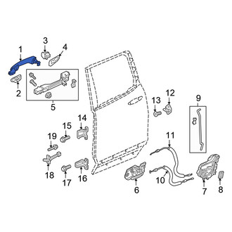 Honda OE - Front Right Outer Exterior Door Handle