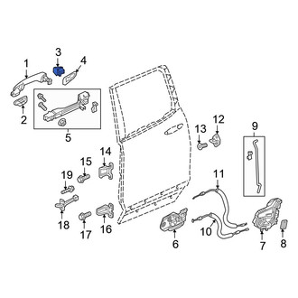 Honda OE - Front Left Exterior Door Handle Cover