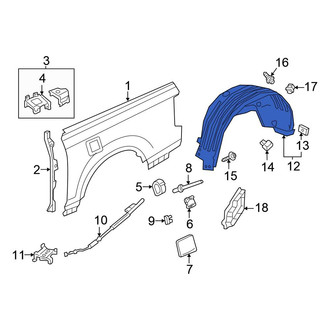 Honda OE - Rear Left Quarter Panel Splash Shield