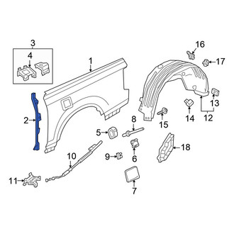 Honda OE - Left Quarter Panel Reinforcement
