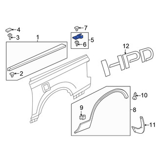 Honda OE - Front Right Truck Bed Molding